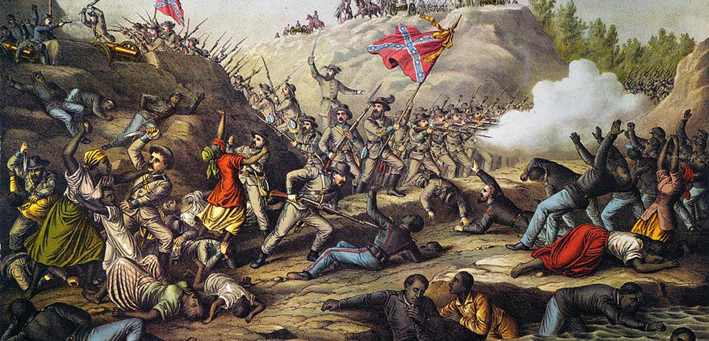 On April 12, 1864, Confederate troops massacred surrendering African American soldiers at Fort Pillow, Tennessee.