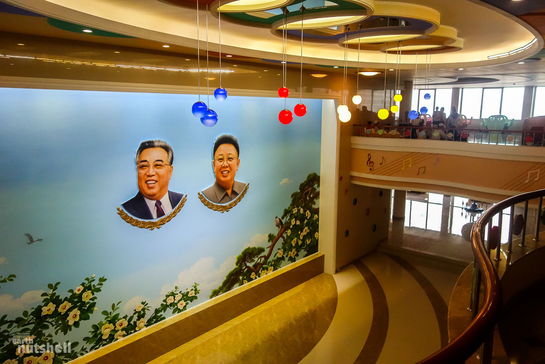 Why not send your child to summer camp in North Korea? In Wonsan, a port city on North Korea’s east coast, there is the Songdowon International Children’s Union Camp. This photo is of the lobby. Signage here is in Korean, English, Russian and Chinese, and the camp can accommodate 1200 children.