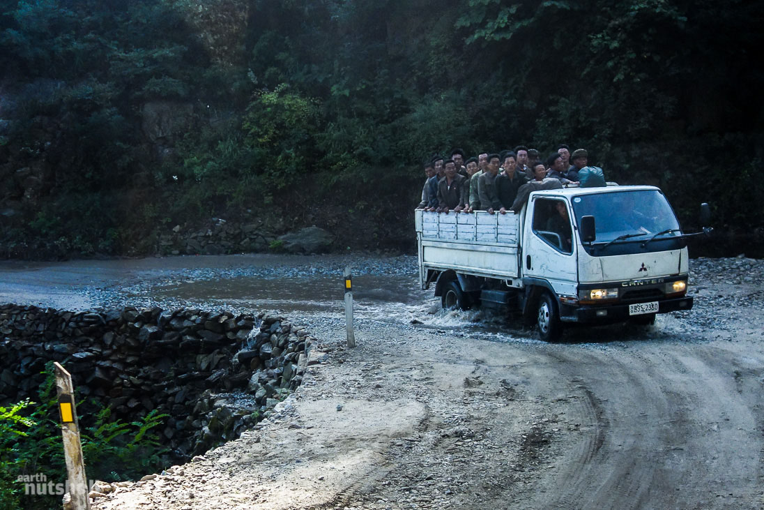 In countryside North Korea, buses as we know them don’t exist.