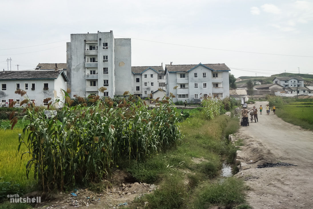 A countryside town we drove past east of Kaesong along the DMZ.