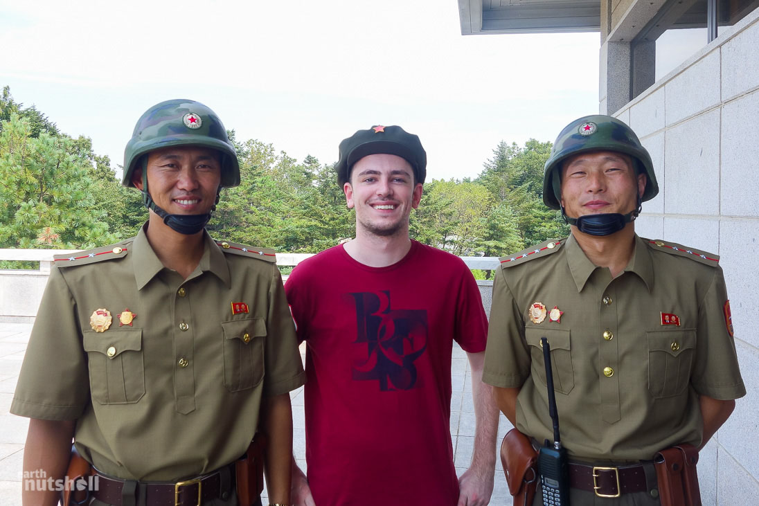 The DMZ is the only place in North Korea it’s legal for tourists to photograph soldiers. The soldiers are more than happy to take photos and crack a smile here, they’re even up for selfies. The atmosphere at the DMZ from the North is relaxed and not tense as you imagine. It’s an ironic far cry from the scare tactics and intimidation used by South Korean tour guides and American servicemen on that side of the border.