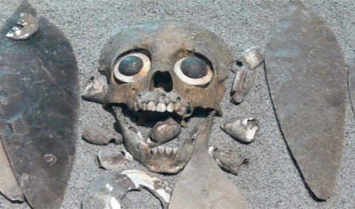 Human sacrifice was practiced during a ballgame. The skull was often used instead of a ball.